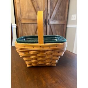 Vintage Longaberger 2002 Small Comforts & Cracker/Muffin Basket